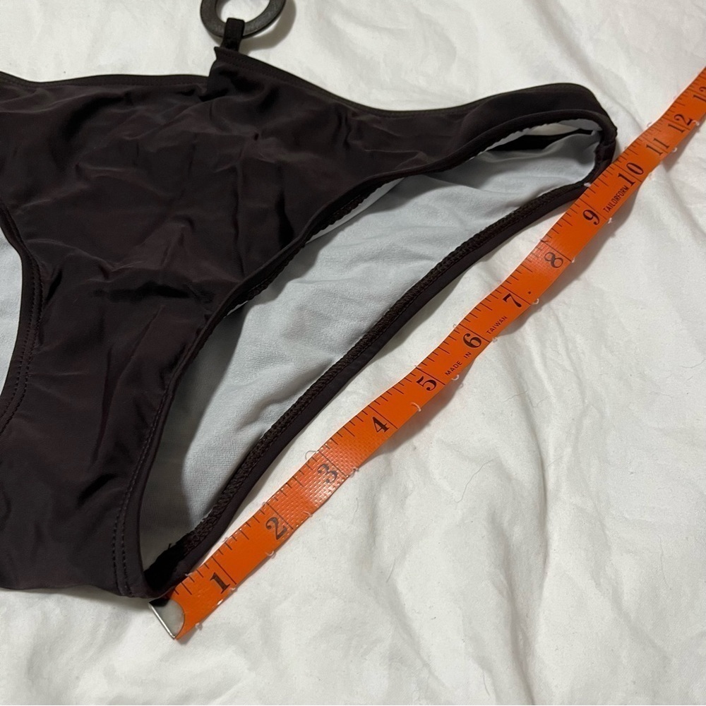 NWOT Brown swim suit with loop cut out tie up size medium - Picture 12 of 17
